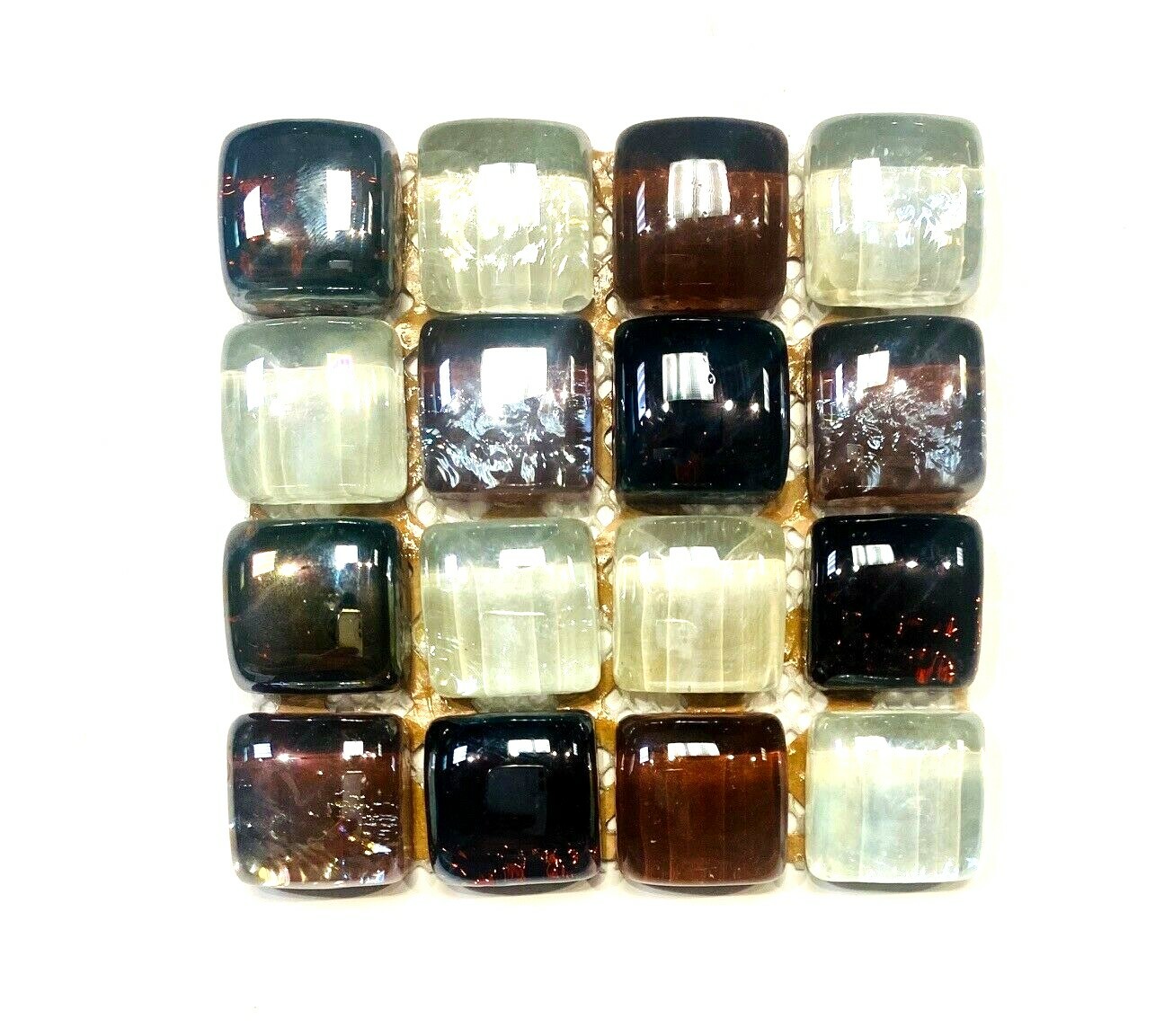 1×1 River Rock Curved Glass Wall Tile Kitchen Backsplash Shower Arts Crafts