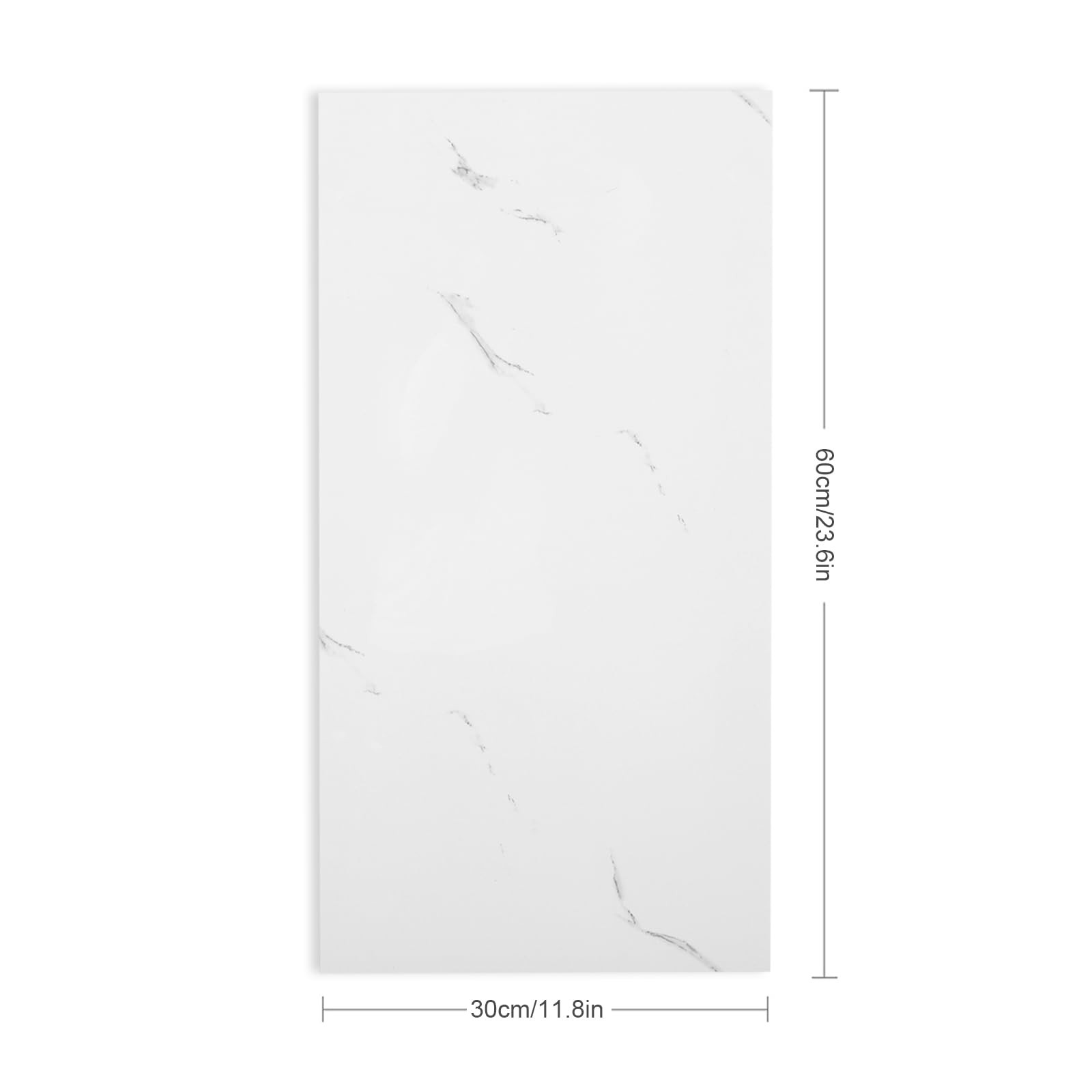 Peel and Stick Backsplash Marble Tiles for Kitchen Bathroom, 10 Pieces 23.6″ …