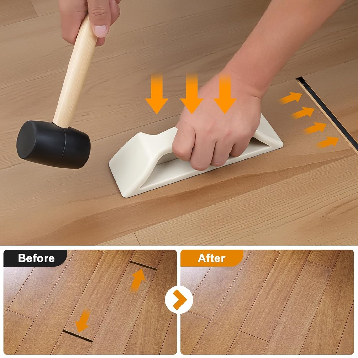 Floor Gap Fixer Tool, Heavy-Duty Plank Grabber Laminate Flooring Tools Wood F…