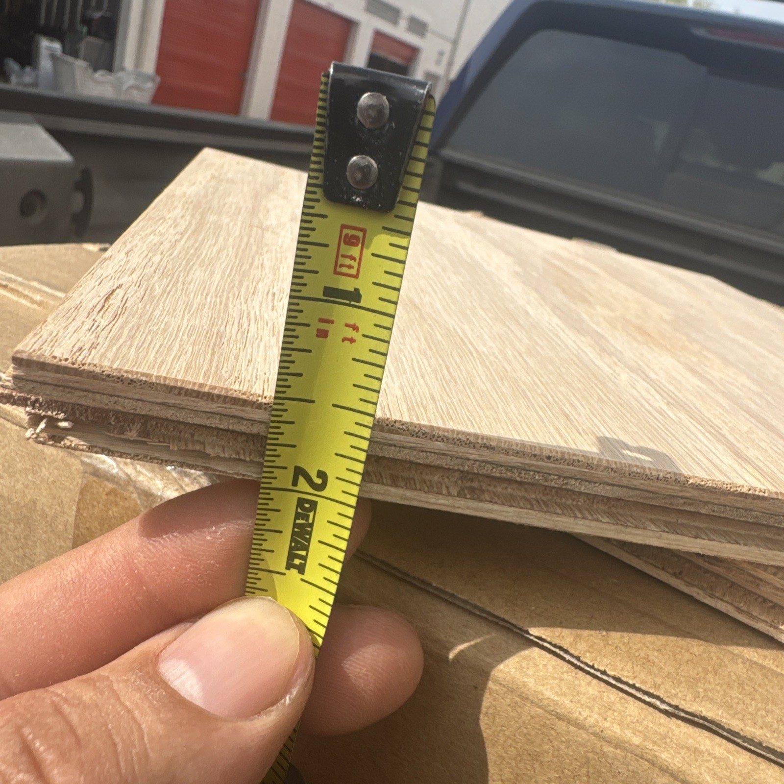 New Parquet Flooring; 18 Square Feet of Natural K-block Unfinished red oak .