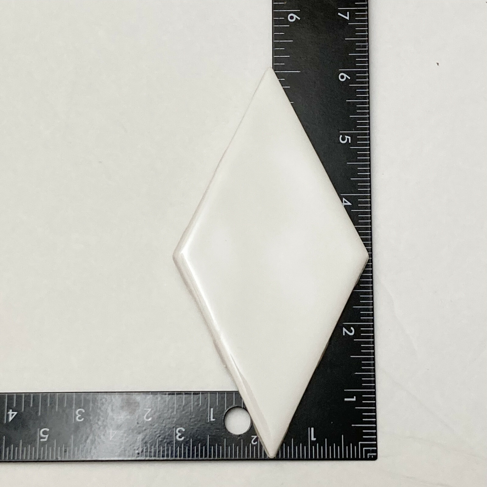 MARAZZI LuxeCraft Diamond Rhombus White Glazed Glossy Ceramic Wall Tile 3″ x 6″