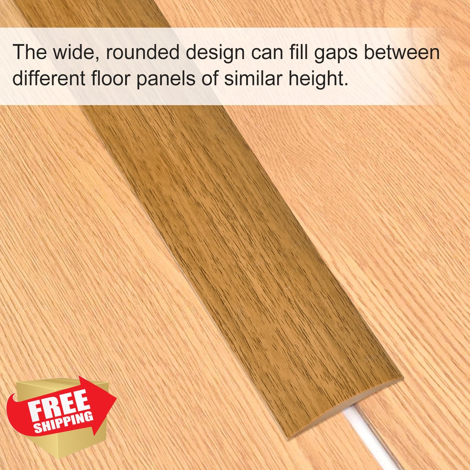 Farady 20Ft Light Brown Wood Grain Floor Strip