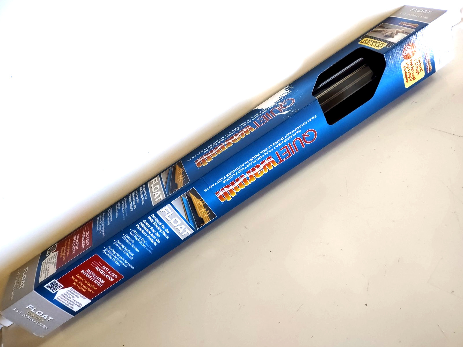 QuietWarmth QWARM3X5F120 3 Ft x 5 Ft 120v Radiant Under Floating Floor Heat Mat