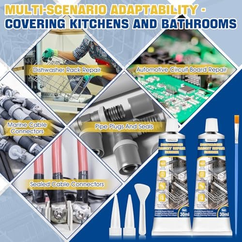 2 oz Dishwasher Rack Repair Coating, Grey Dishwasher Rack 2 Fl Oz (Pack of 1)