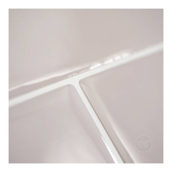2pk Oslo XL Glossy Peel & Stick 3D Tile Paper Backsplash Gray