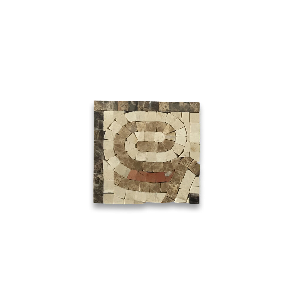 B0033CP Marble Mosaic Border Decorative Accent Tile Waltz Crema 4×4 Polished
