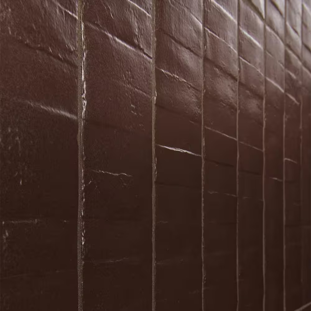 Chord Matter Eggplant 2.95 In. X 11.81 In. Textured Porcelain Floor and Wall Til