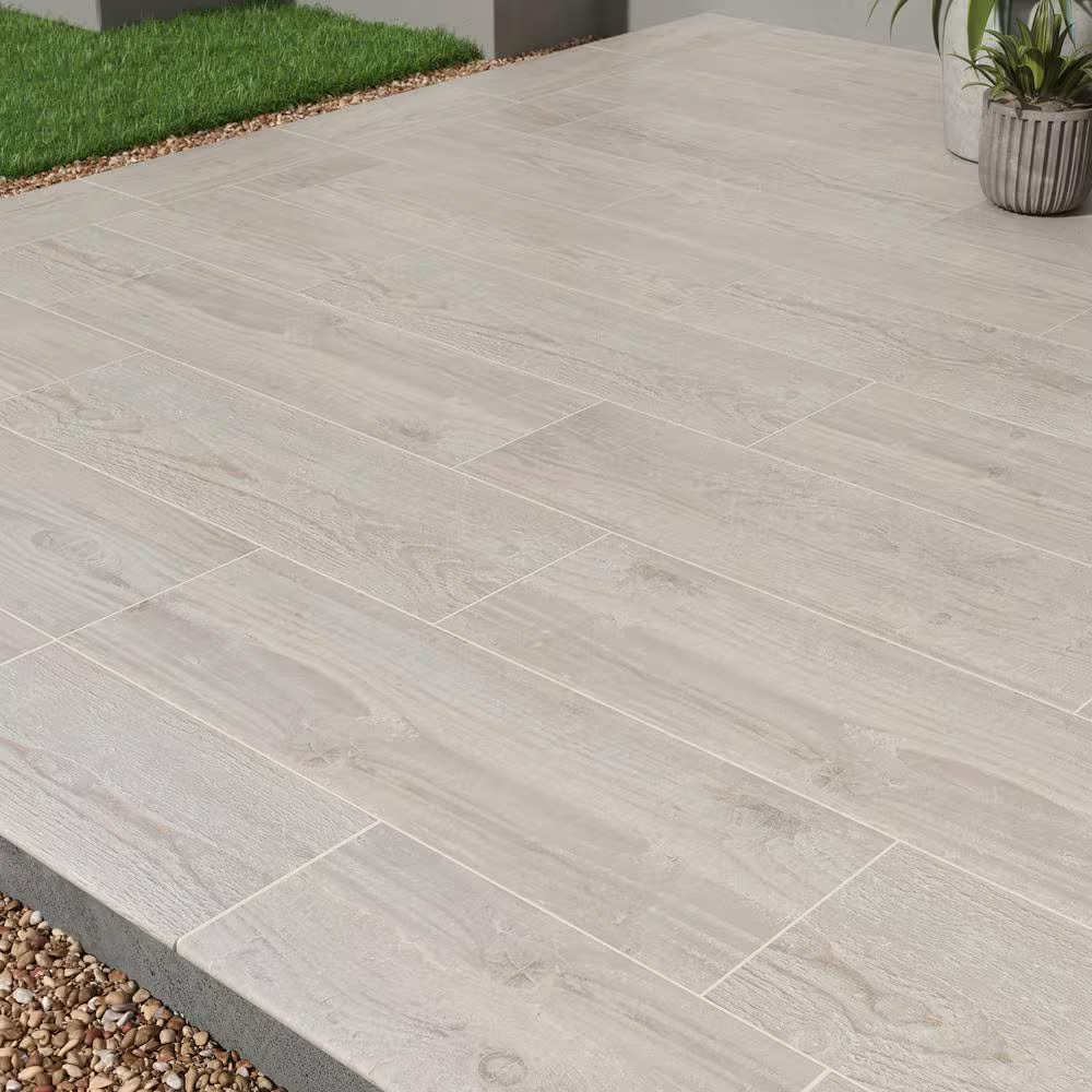 Caldera Grigia 2 Cm. X 16 In. X 47 In. Matte Porcelain Wood Look Paver Tile (10.