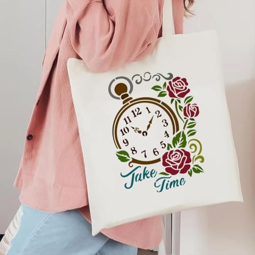 4Styles Vintage Gears Clocks Stencils with a Brush Creative Gears Clocks