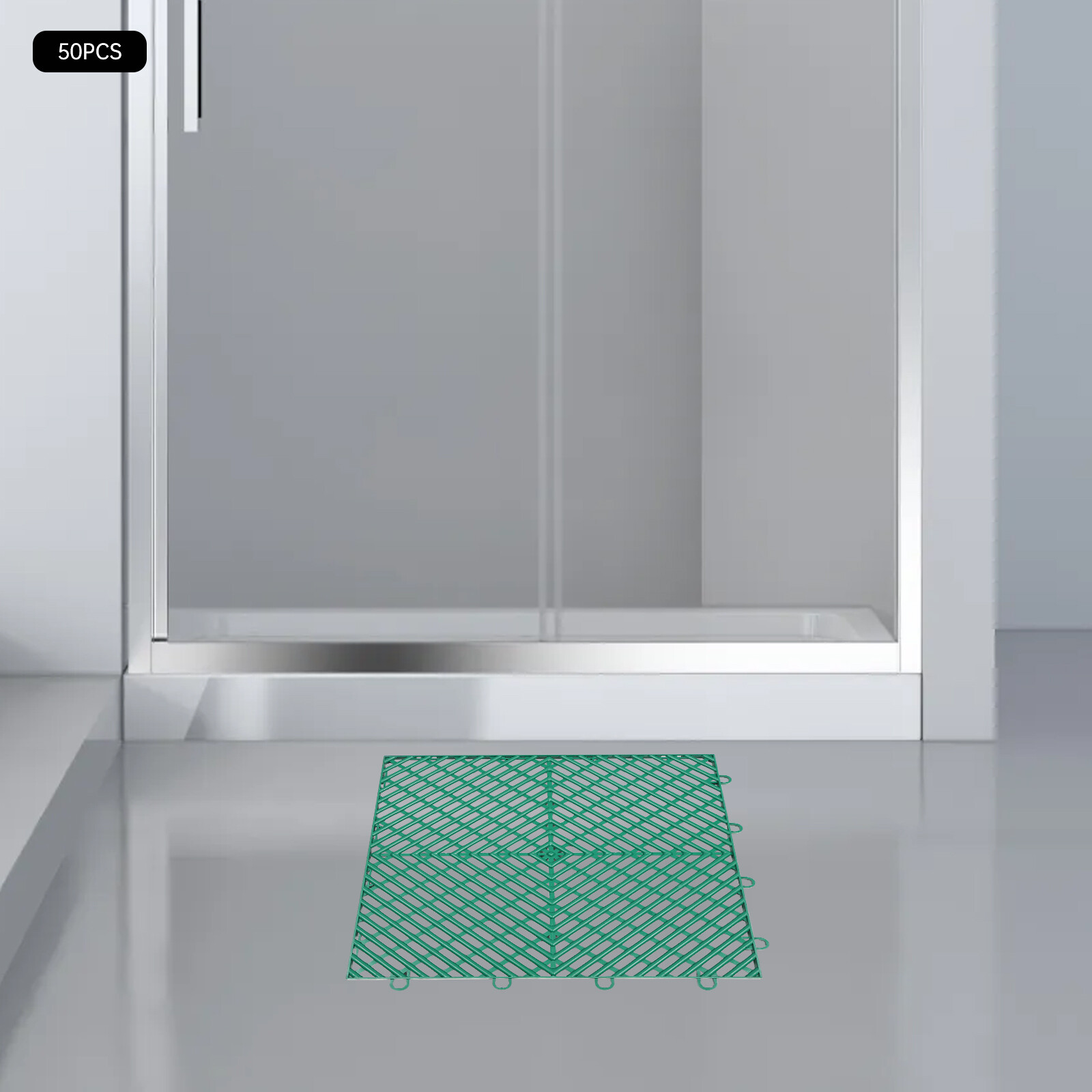 New Interlocking Garage Floor Tiles 50 PCS Deck 12″x12″ Snow Water Drainage