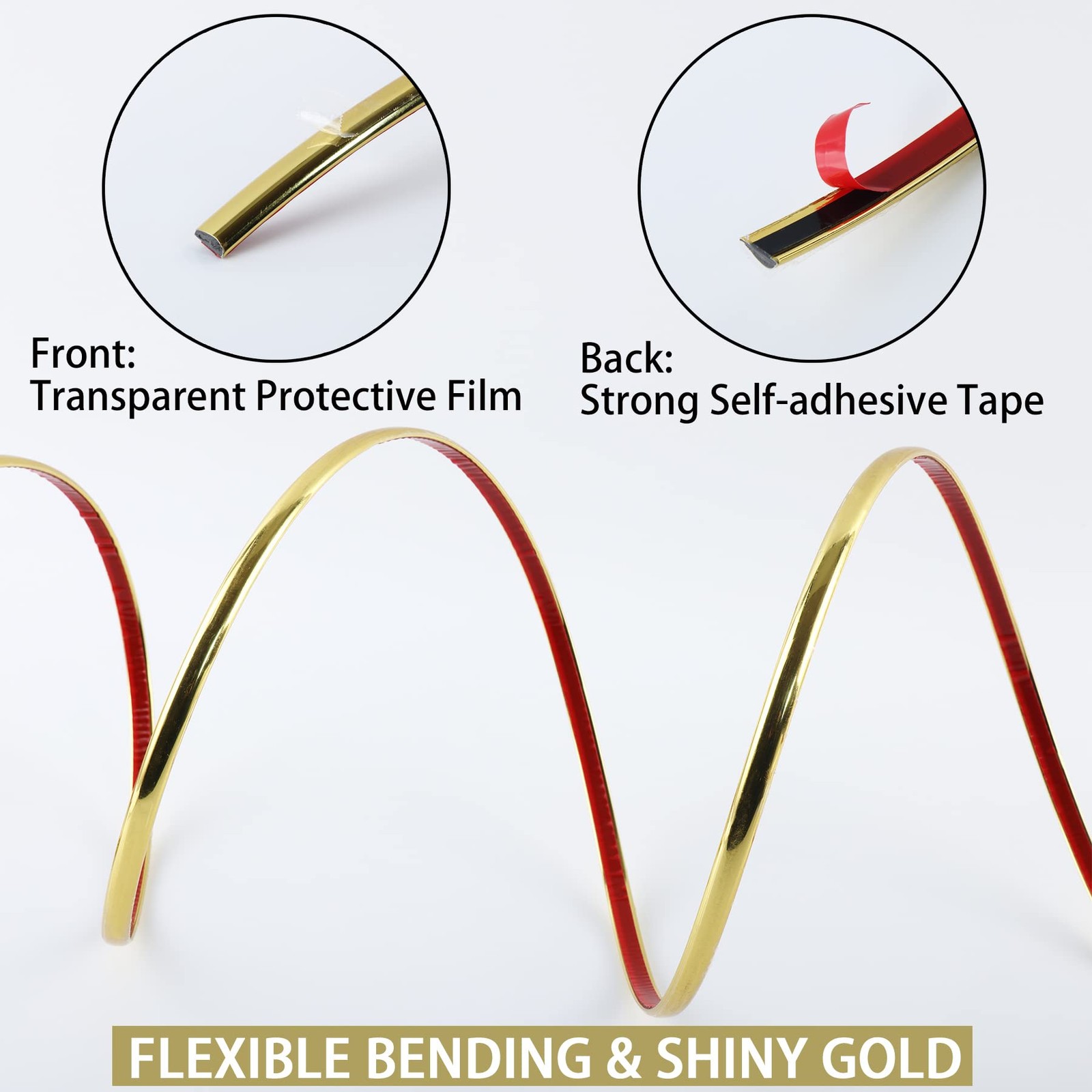 16.4FT Peel and Stick Molding & Wall Trim, Flexible Self-Adhesive Decorative …