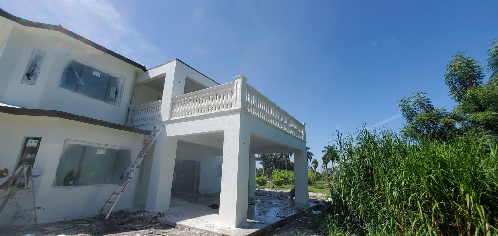 CAST STONE BALUSTRADE / BALUSTERS /HANDRAIL/ POSTS W/ IRON ROD CORE