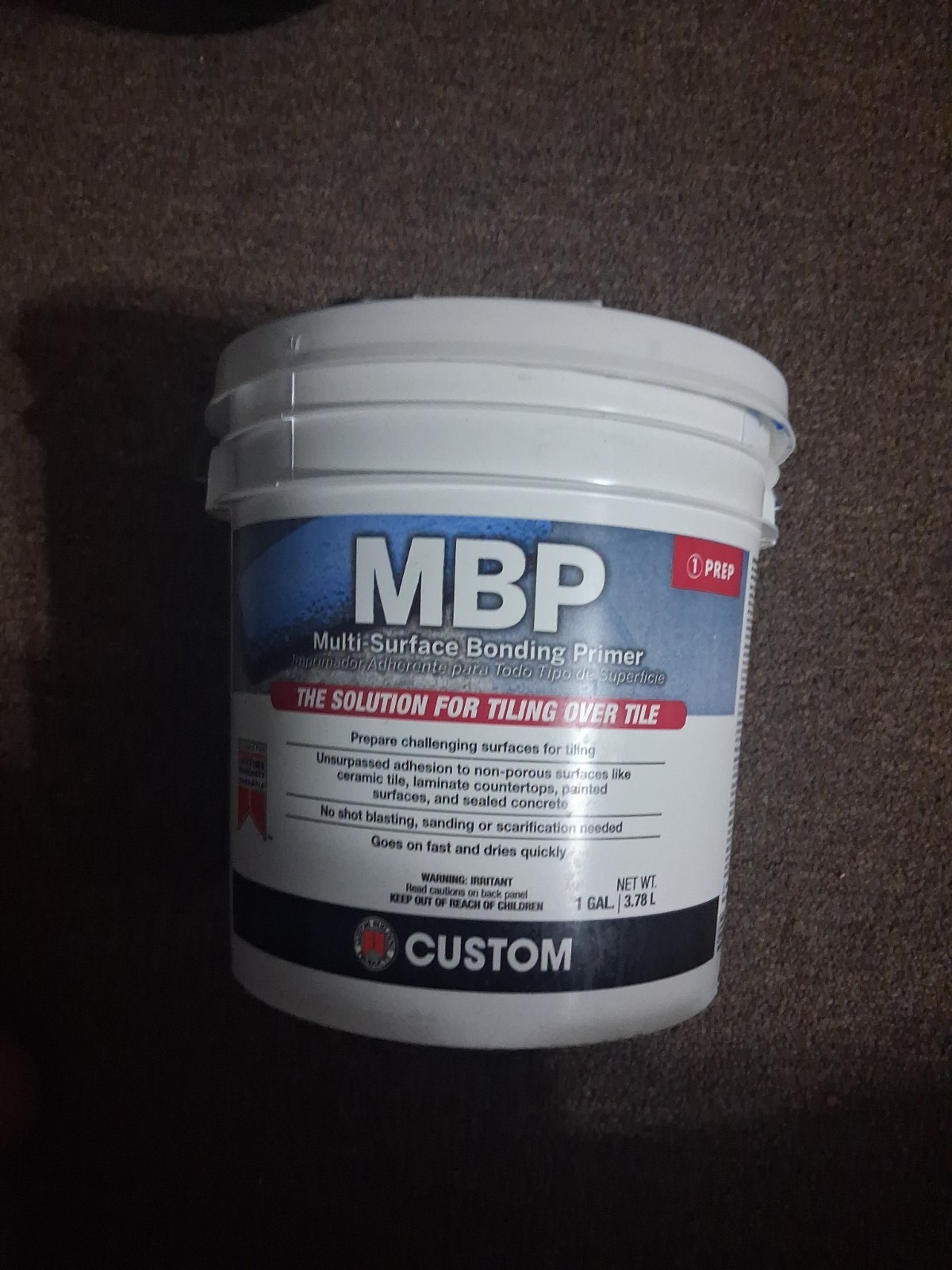 Custom Building Products Multi-Surface Bonding Primer (MBP) – 1 Gallon Sealed!