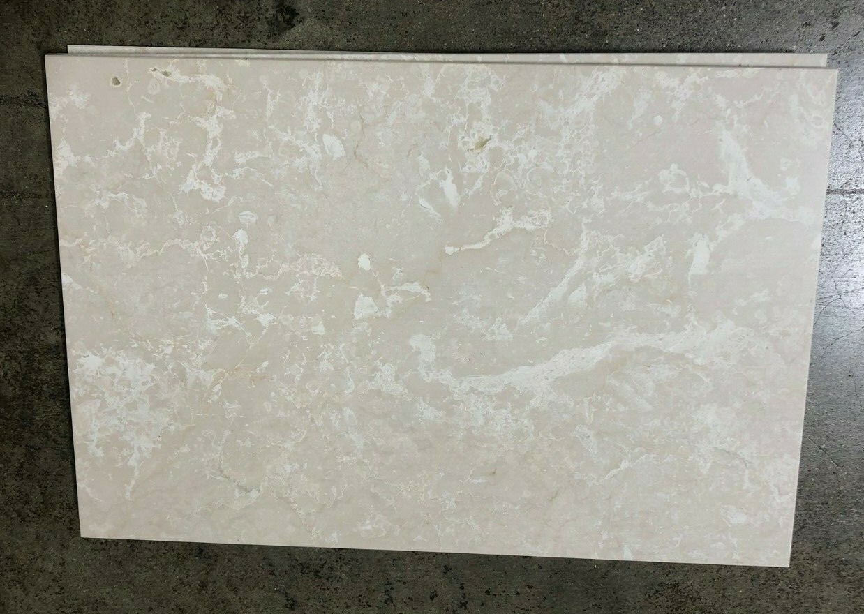 Tile 12×18 White Botticino Marble Natural Stone About 3×3 SAMPLE PIECE TS-22