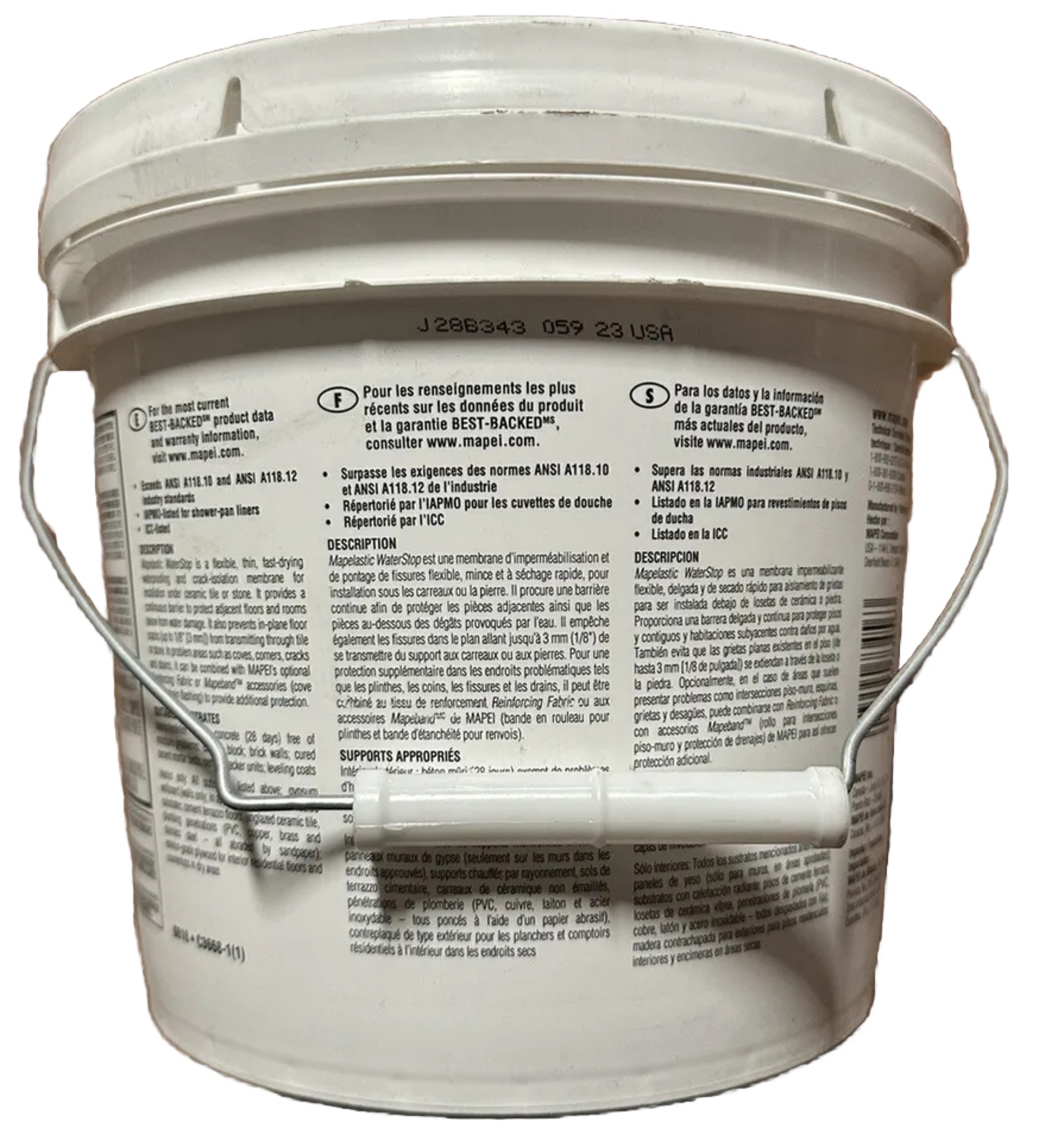 Mapei Mapelstaic Waterstop Waterproofing And Crack Isolation Membrane 1 Gallon
