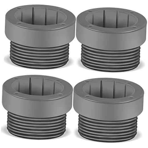 4 Pcs Pool Umbrella Stabilizer Adapter Threaded Adapter Sleeves Pool grey