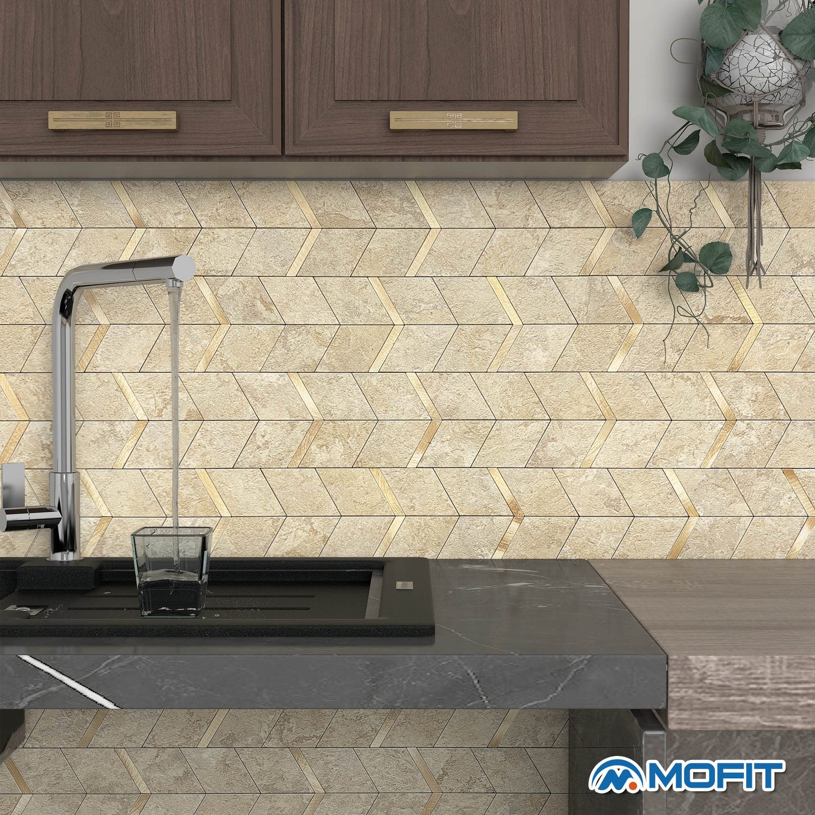 MOFIT Peel and Stick Backsplash for Kitchen,3D Wall Panel Peel and Stick Tile…
