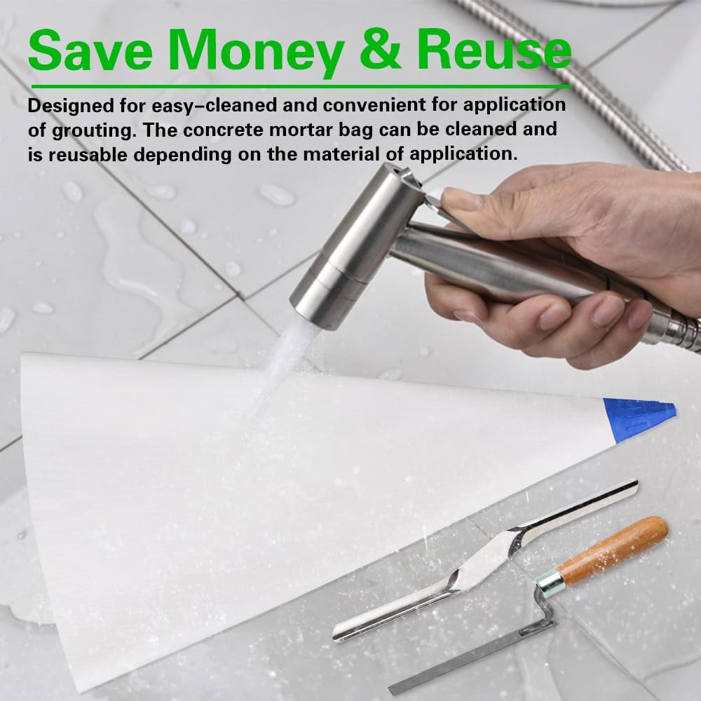 3 Pack Tile Grout Masonry Mortar Bag, 12″ by 24″ Heavy Duty Tear Resistant Punct