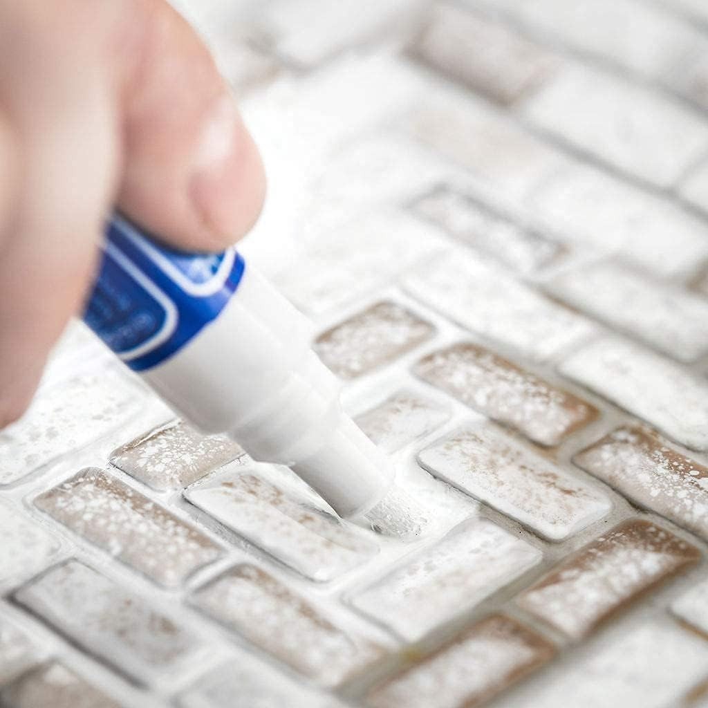 Renew White Grout Pen 5mm Narrow Tip Pack Waterproof Tile Colorant Sealer Paint
