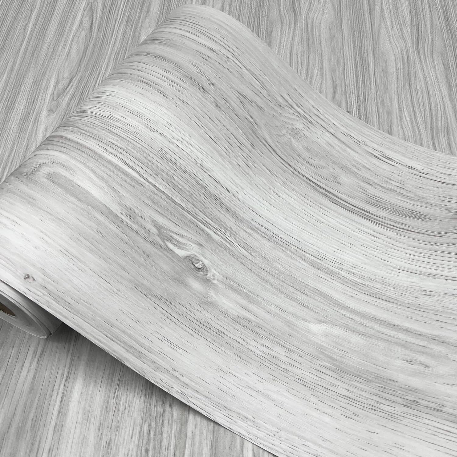 Wood Grain Peel and Stick Floor Tiles – 11.8” Width, Full Roll Length of 118″ –
