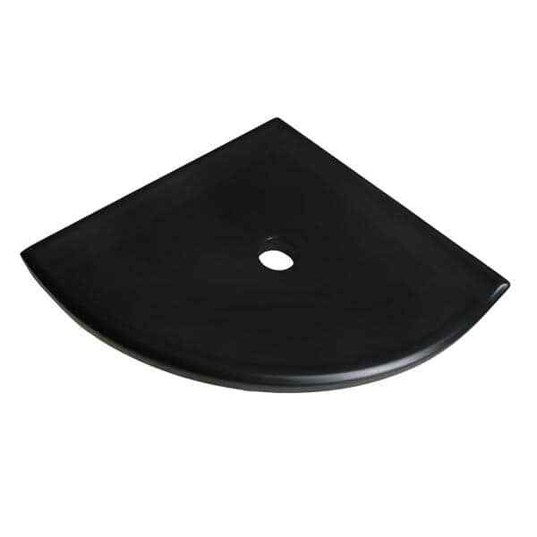Jeffrey Court After Dark Black 7.5 in. x 7.5 in. Matte Resin Wall Mount Corner