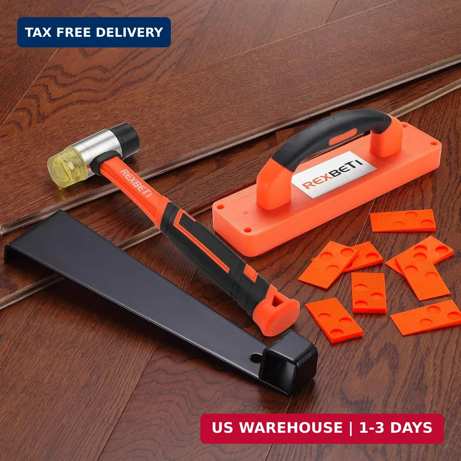 REXBETI 43-Piece Upgraded Laminate Flooring Tools, Wood Flooring Installation Ki