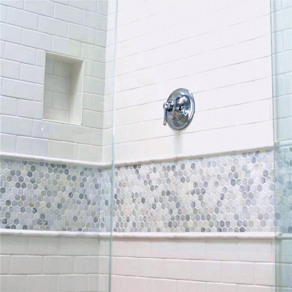 G31XH Calacatta Gold Calcutta Marble 1 inch Hexagon Mosaic Tile Honed