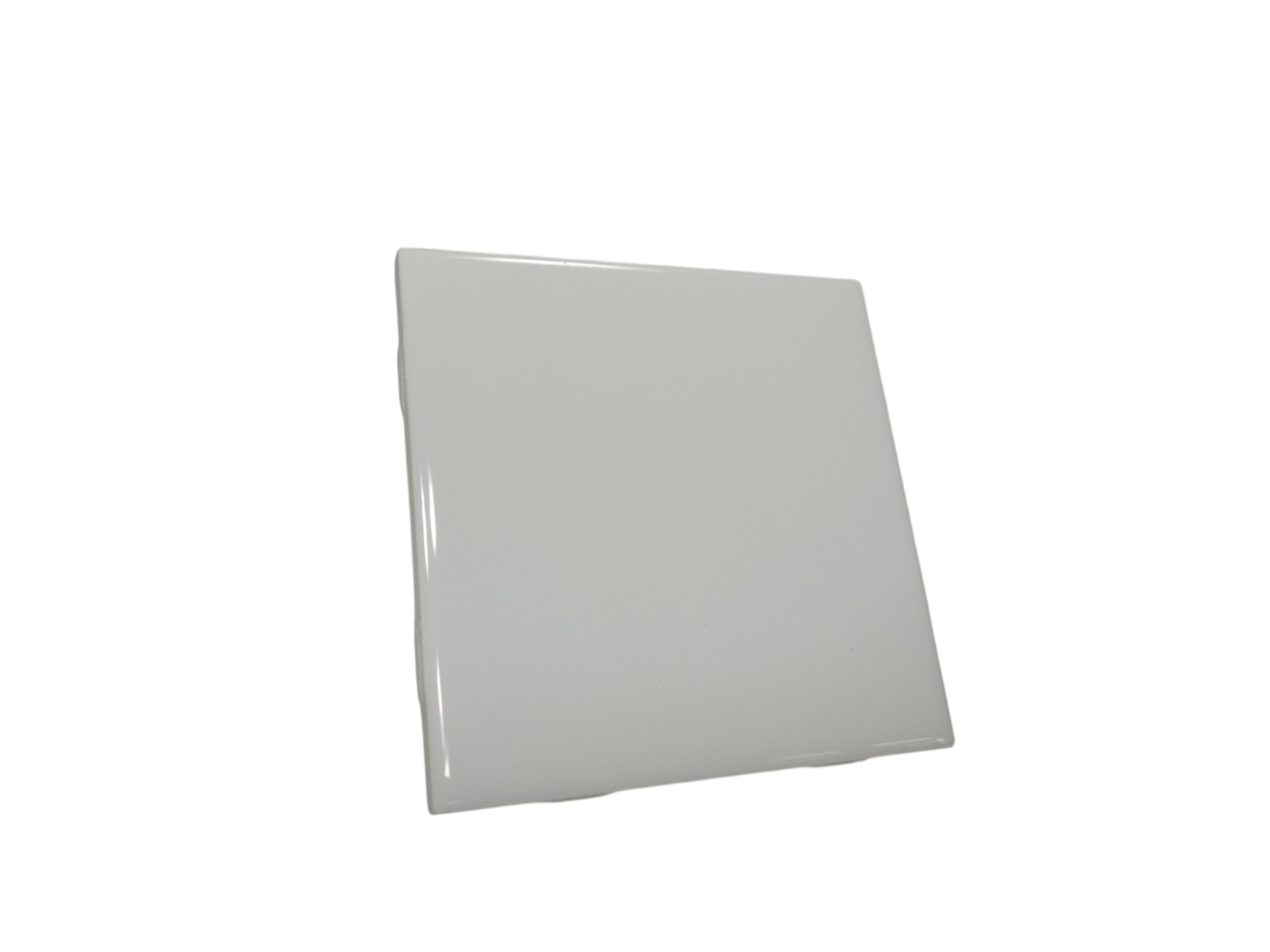 Vintage White Ceramic Tile 4.25 in Daltile Color 0100 Mid Century Modern Retro