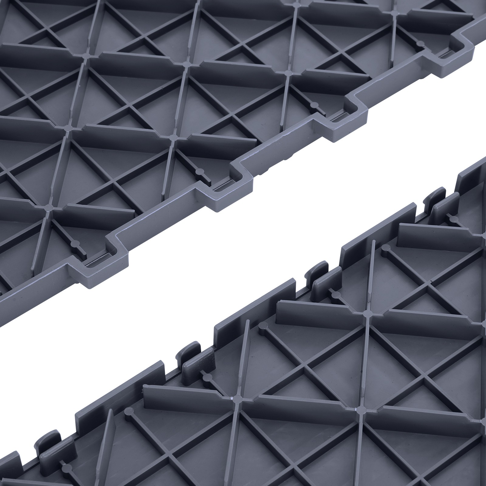 VEVOR 12×12″ Garage Trac Interlocking Garage Flooring Mat Tiles 25 Pack Graphite