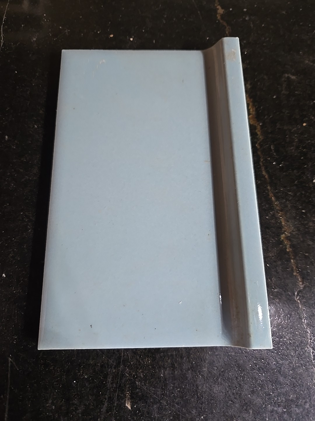 Vintage 6 1/8″ X 3 7/8″ NOS Cove Base Blue Tile
