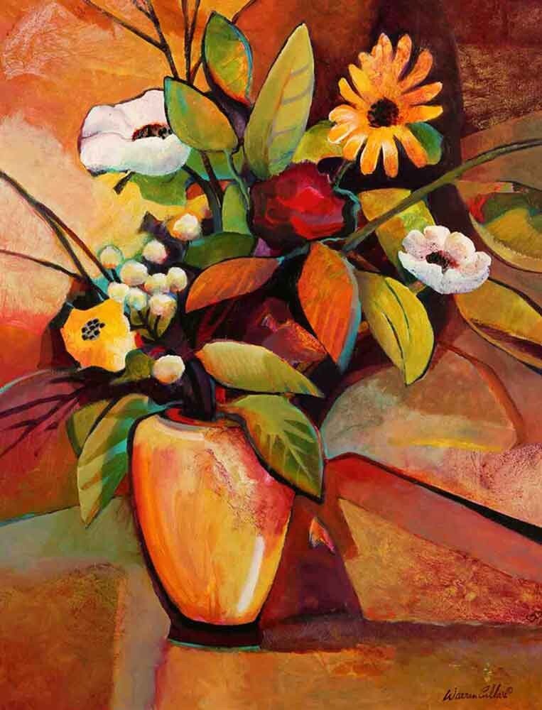 Flower Accent & Decor Tile Warren Cullar Floral Art WC101AT