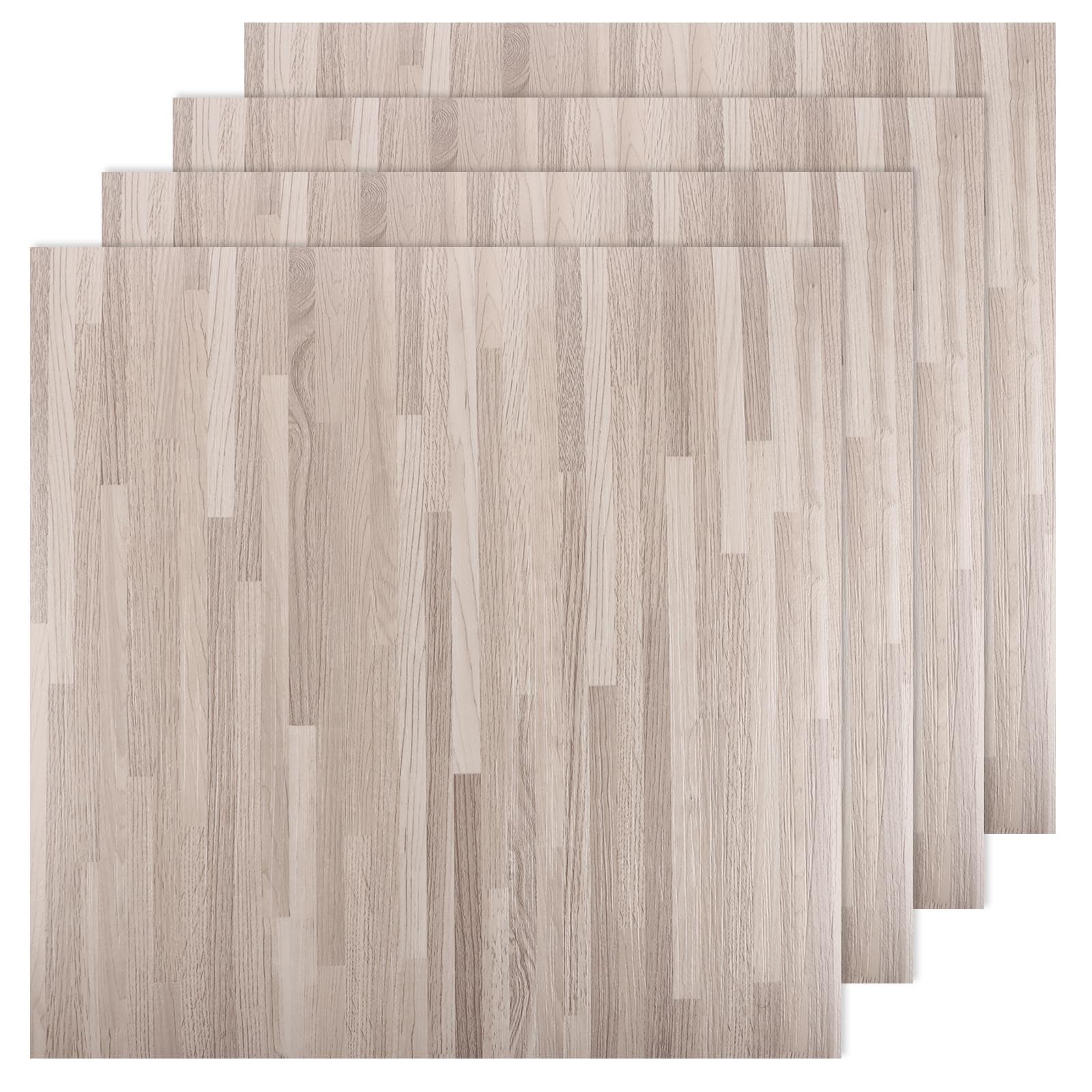 AKOLAFE 40 Sheet Vinyl Flooring 12×12 Peel and Stick Floor Tile Waterproof Cl…