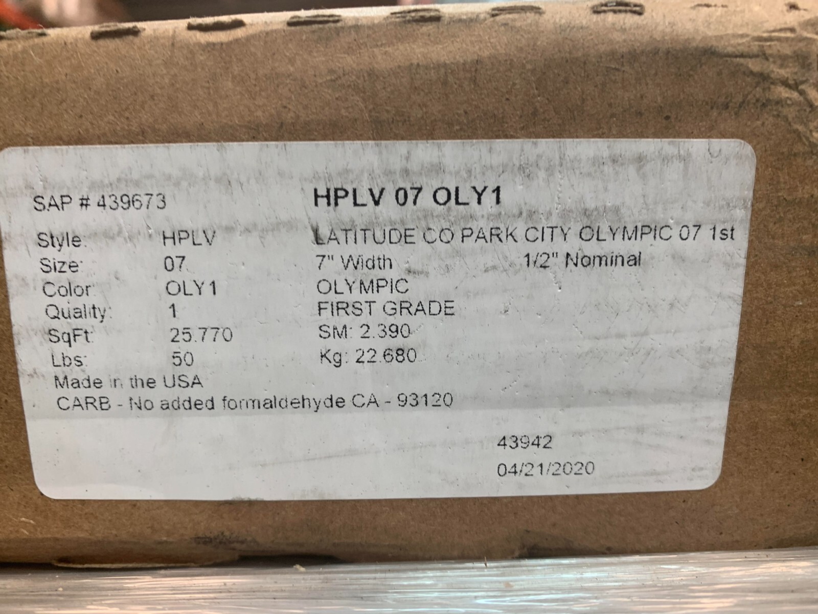 Mannington Hardwood HPLV07OLY1 Latitude Park City Olympic Herringbone 465031