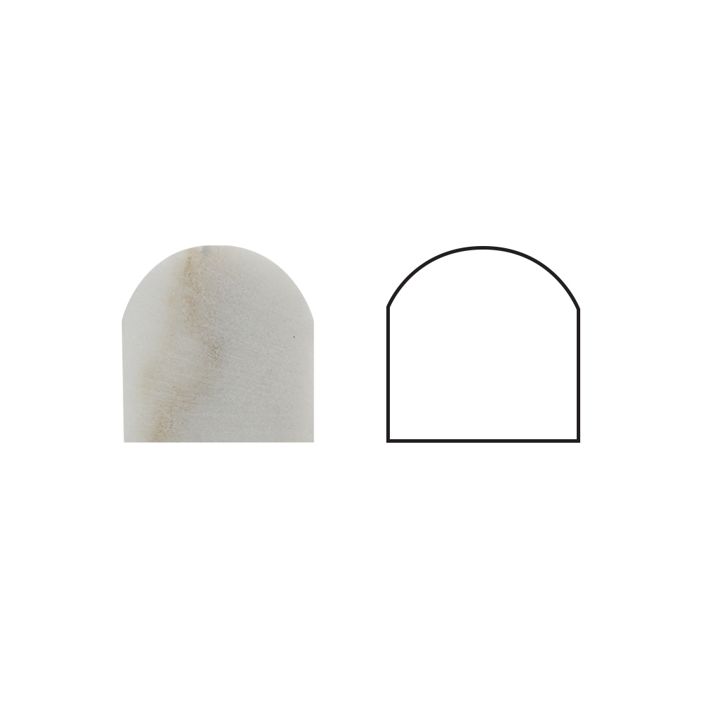 Calacatta Gold (Italian Calcutta) Marble 3/4″ X 12″ Bullnose Liner Trim Molding