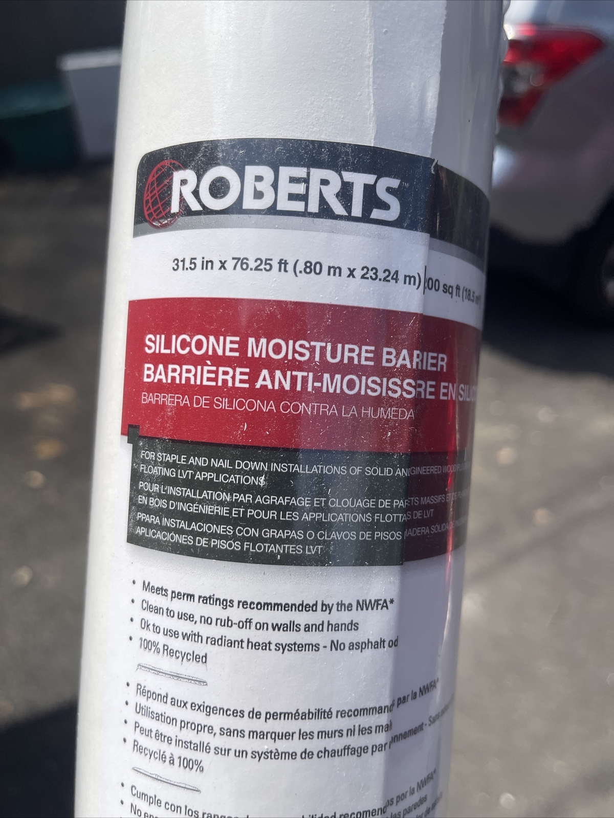 ROBERTS 70-198 Silicone Moisture Barrier 200 sq 31.5 in. x 76.25 ft. x 6 mil for