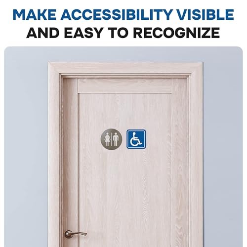 | Handicap Stickers (6 Pack), 3×3 Inches – Strong Adhesive, Waterproof,