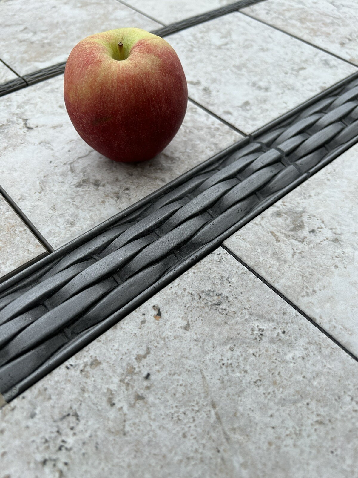 Metal Coat Pewter Looking Listello Tile Border