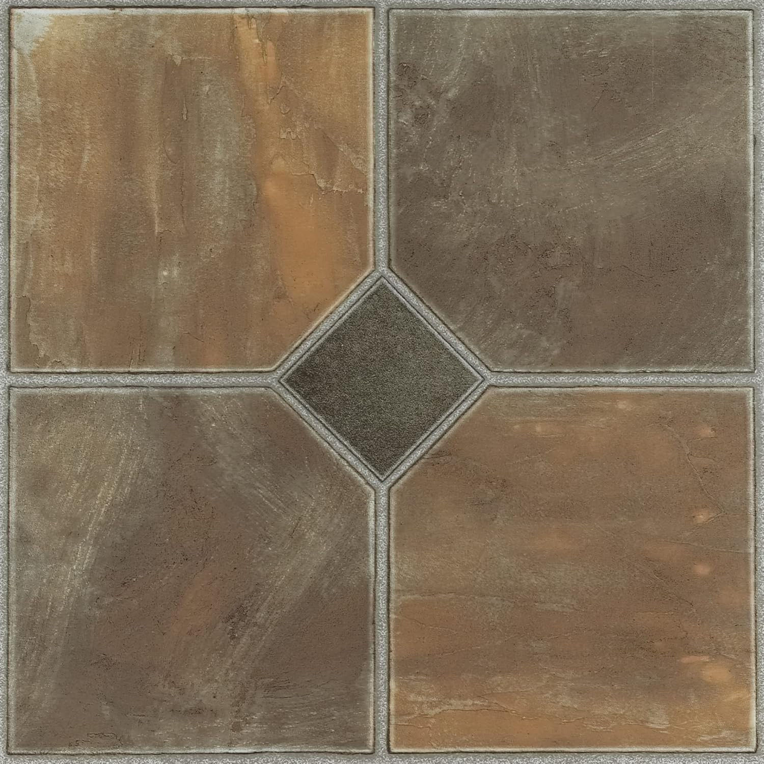 Nexus Self Adhesive 12-Inch Vinyl Floor Tiles, 20 Tiles – 12″ X 12″, Rustic Slat