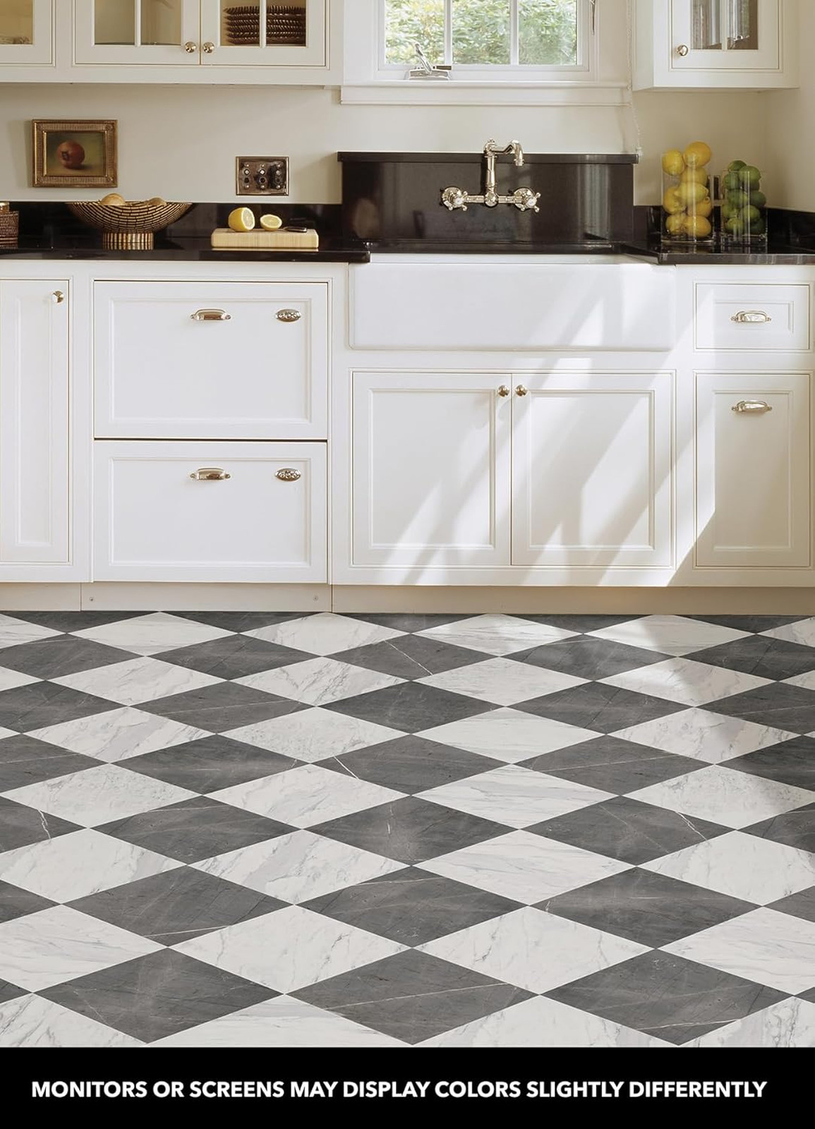 Vinyl Floor Tiles Grey and White Marble Peel and Stick 12×12 Inches 10 Pack