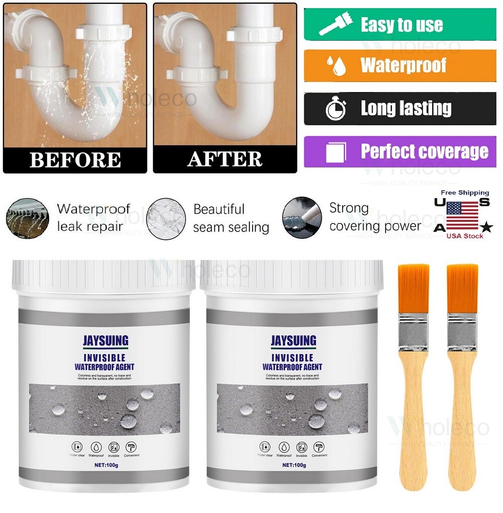 Invisible Waterproof Agent Insulating Bonding Sealant Anti-Leakage Agent 100g US