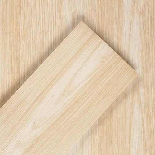 6″x36″ Peel and Stick Wood Planks for Box of 5 Tiles Natural Light Wood Grain