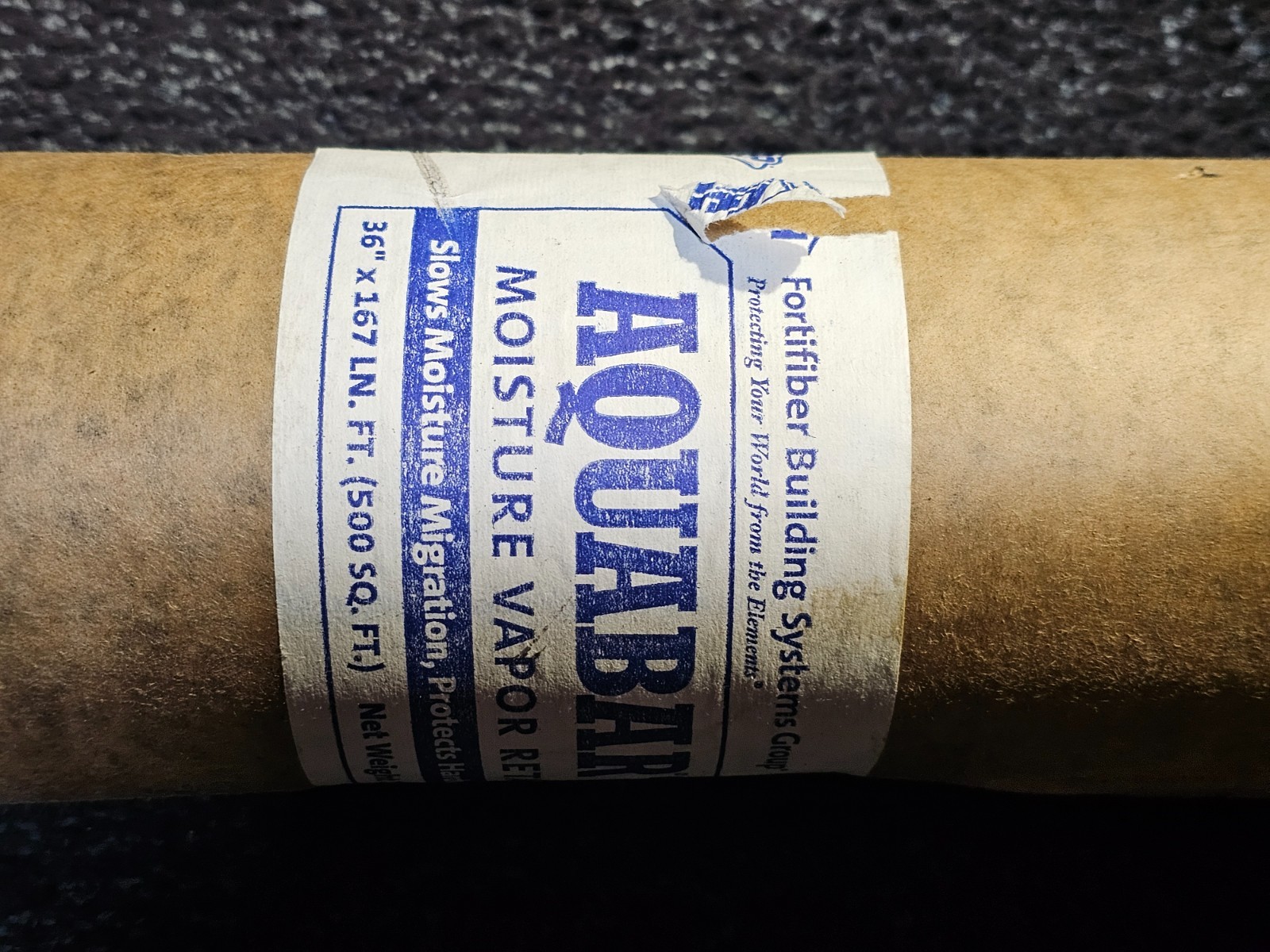 Fortifiber Aquabar “B” Flooring Underlayment 500 sq. ft 36″ X 167′ x 7 mil Thick