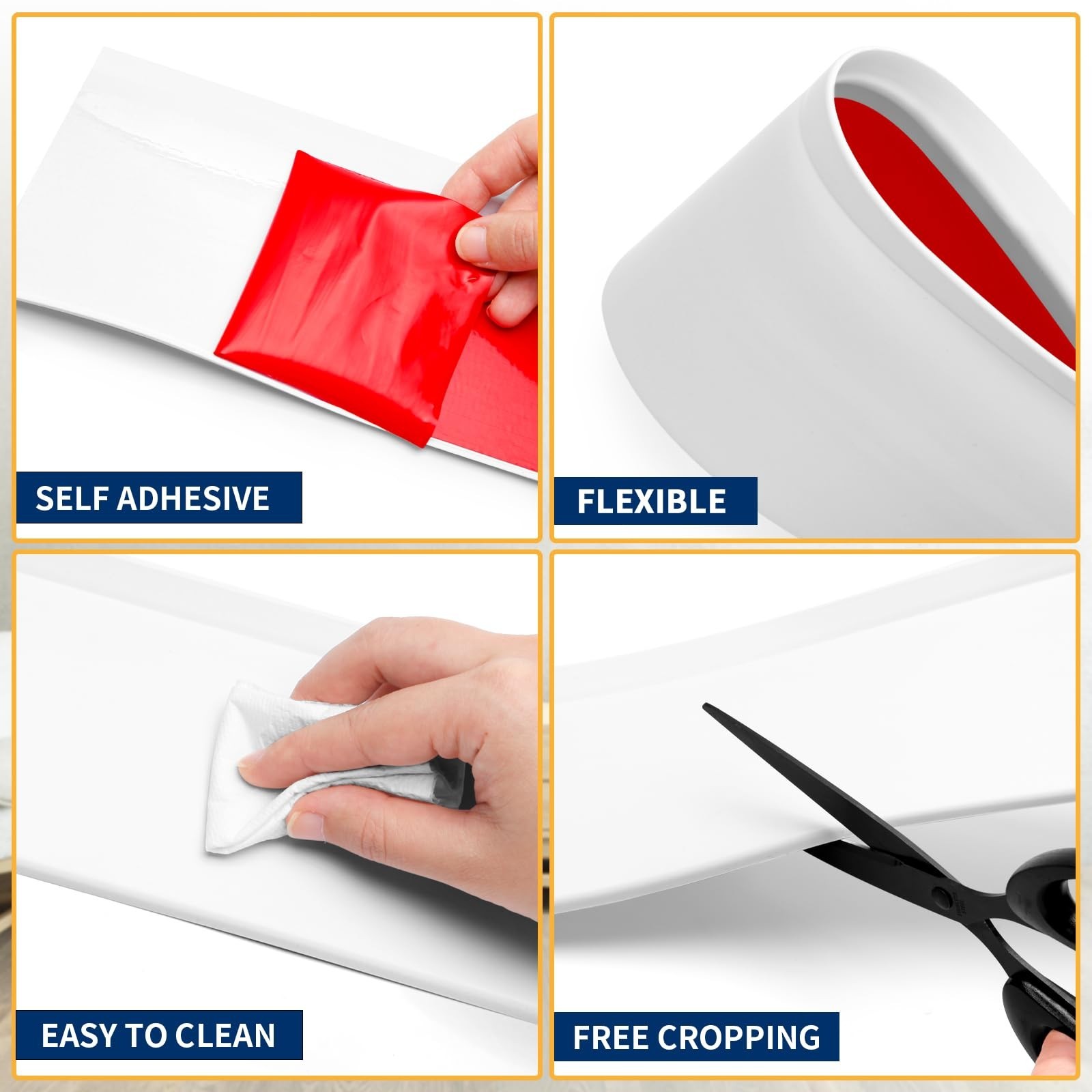 Vinyl Baseboard Molding Trim 4 Inch Peel and Stick Cove Base | Self-Adhesive …