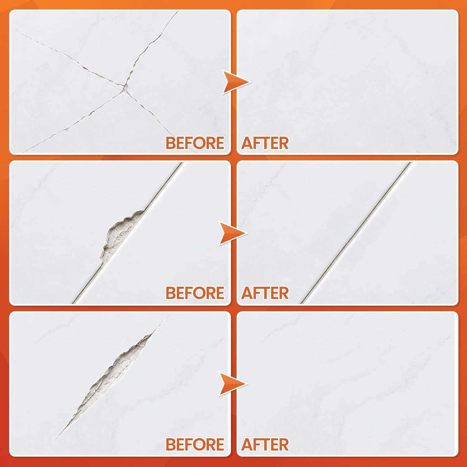 Tile Repair Kit Pure White, Ceramic & Porcelain Tile Chip Repair Kit with Sup…