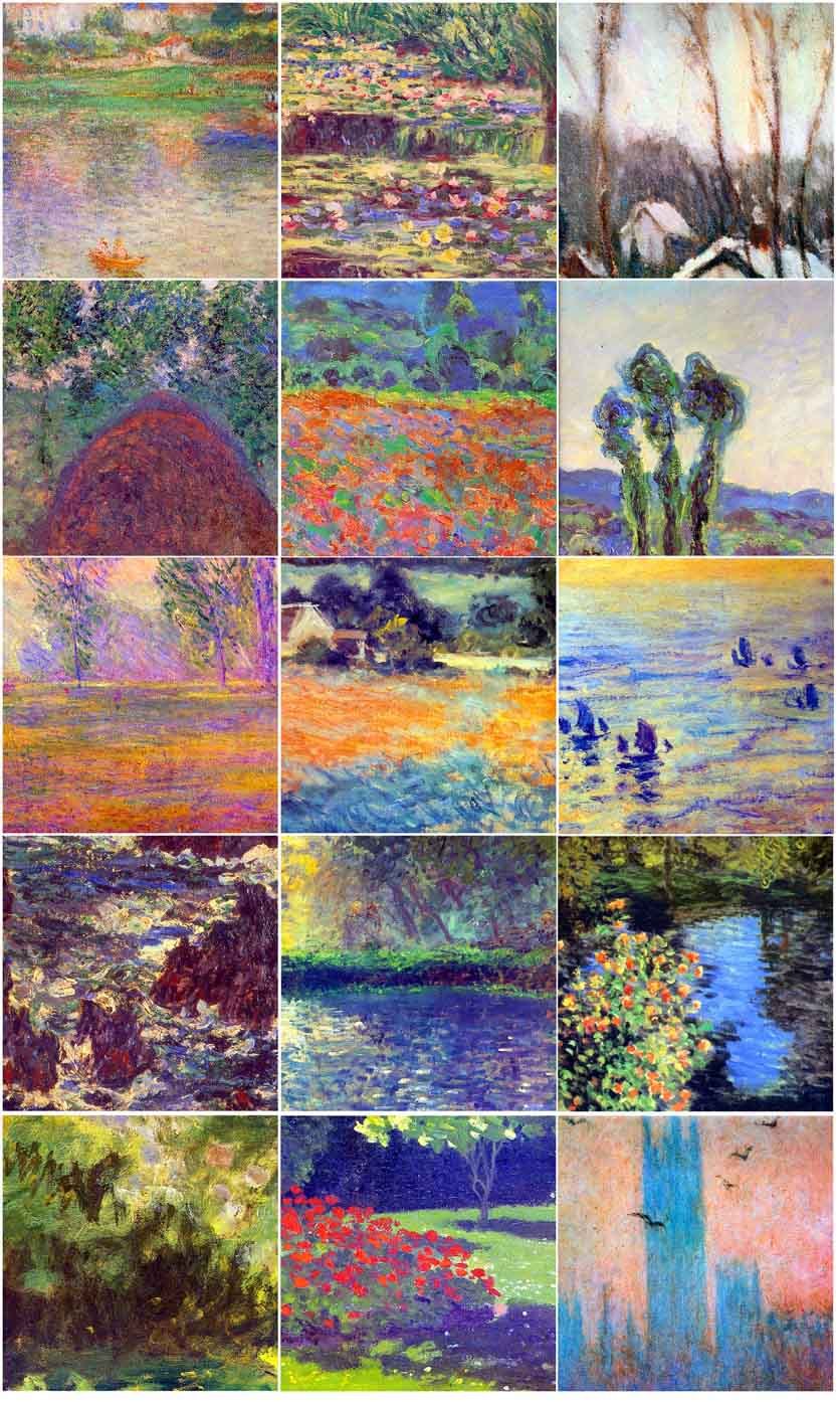 15 Tiles Art Monet Mosaic Ceramic Mural Backsplash Bath Decor Tile #319