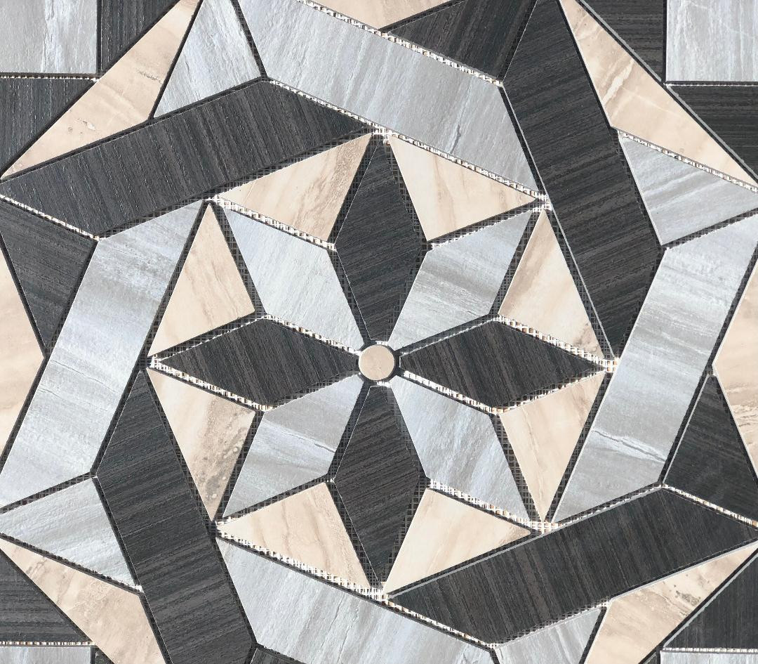 36″ x 36″ Tile Medallion Mosaic – Porcelain tile series, wall or floor (M1)