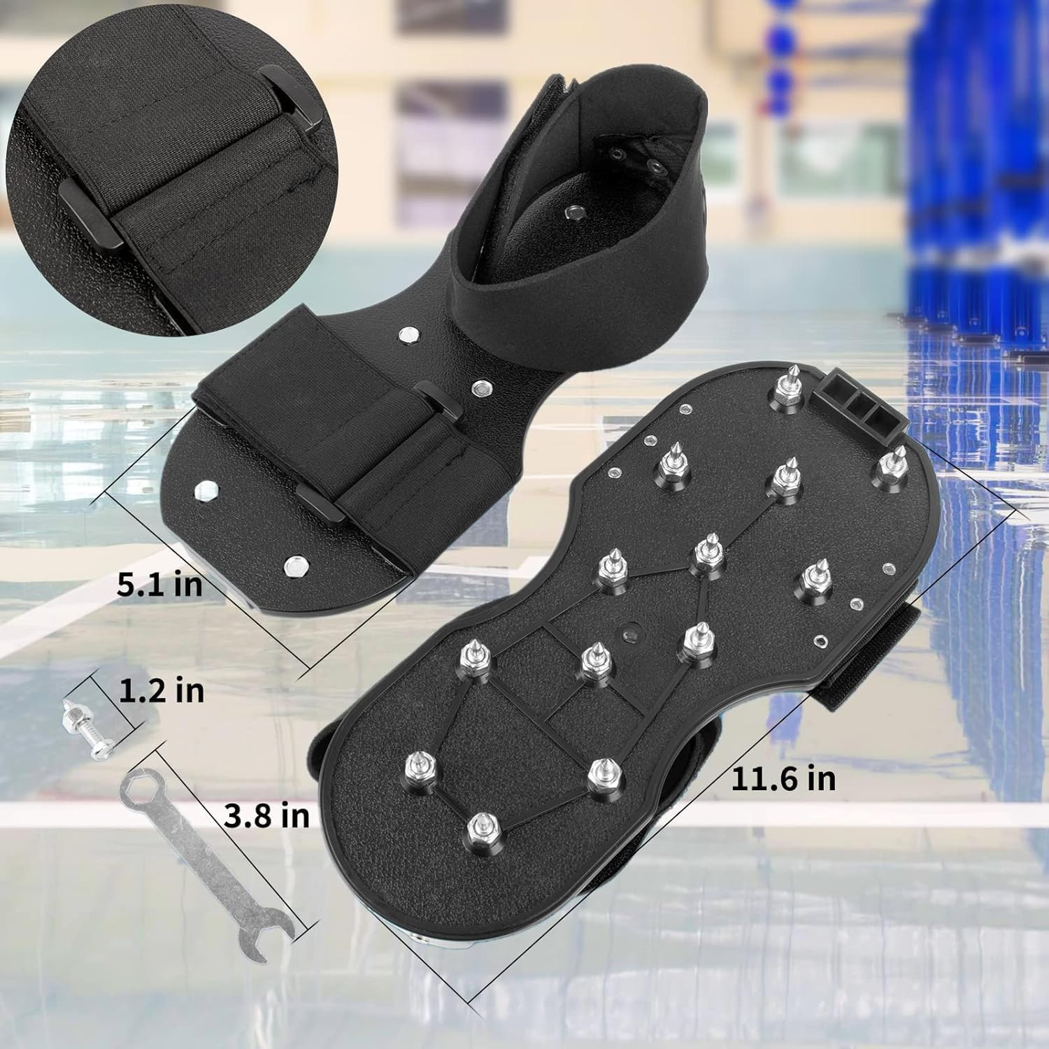 Epoxy Floor Spiked Shoes Fully Assembled Gunite Spiked Shoes with 3/4″ Short