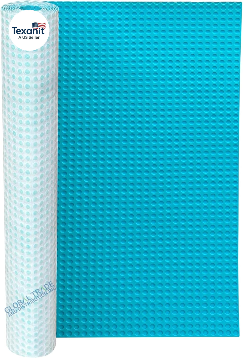 Uncoupling Waterproofing Membrane Roll, 54 Sq Ft (3.3 Ft X 16.4 Ft), 1/8” Anti-