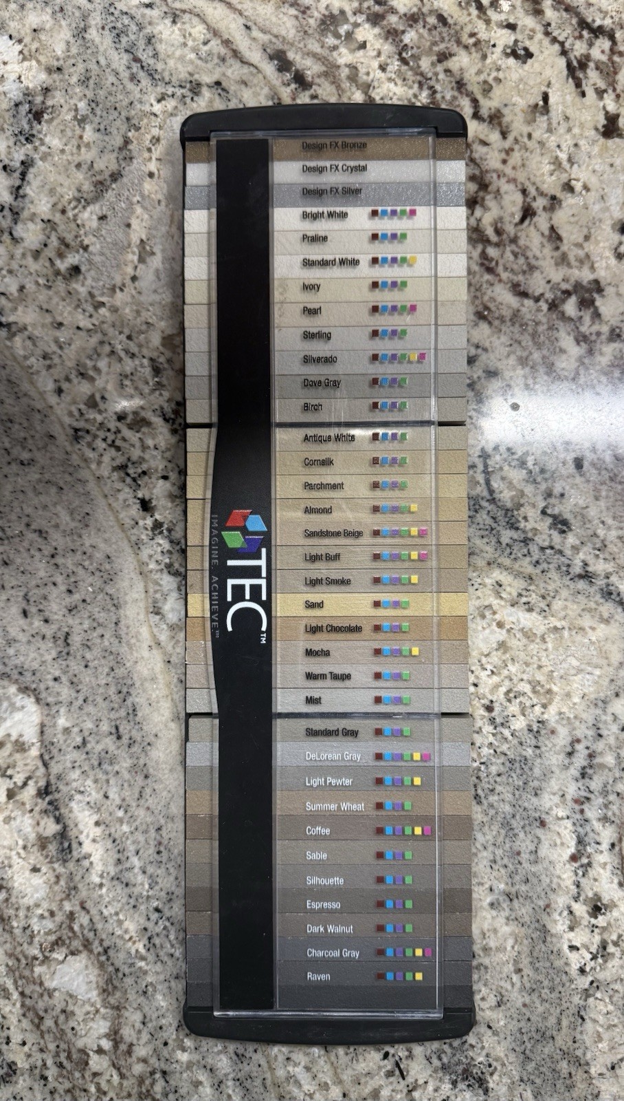 TEC Grout and Caulk 36 COLORS SAMPLE KIT CASE H.B. Fuller w/ Integrated Stand