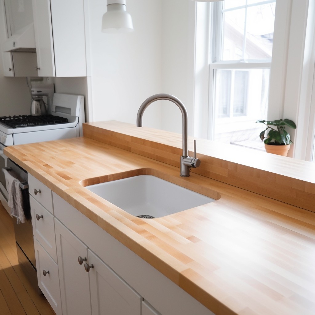 Maple Wood Backsplash, 25x4x3/4 inches, USA-Grown Solid Hardwood